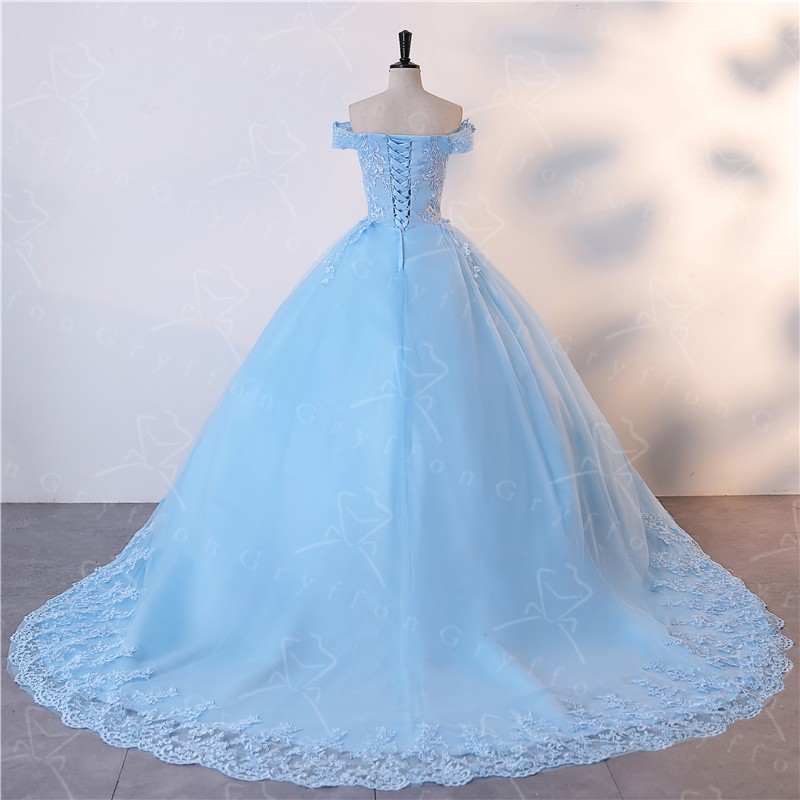 Robe De Princesse Bleu Ciel