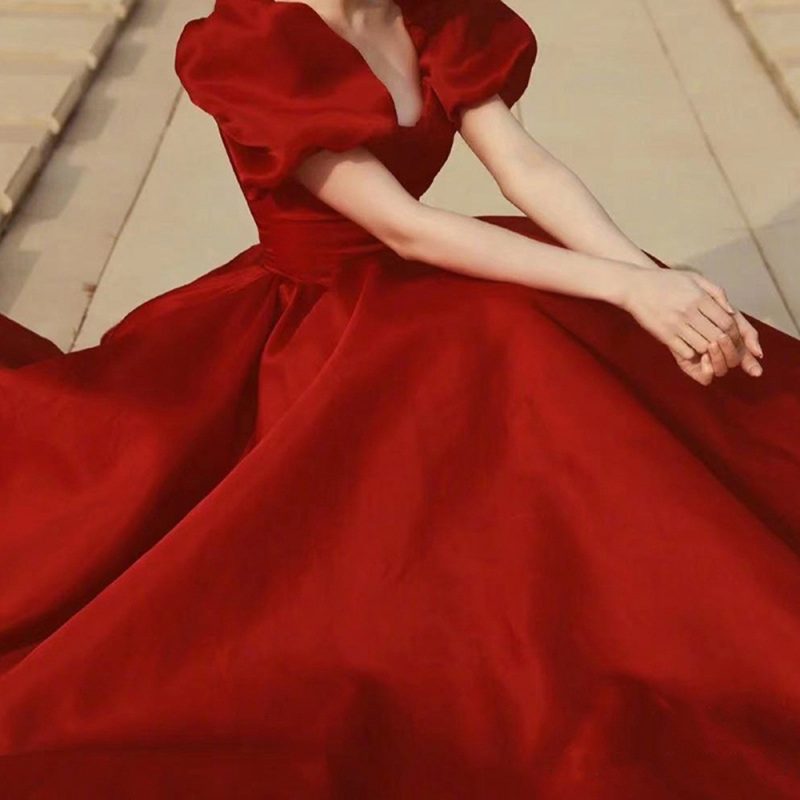 Robe De Soirée Rouge Princesse
