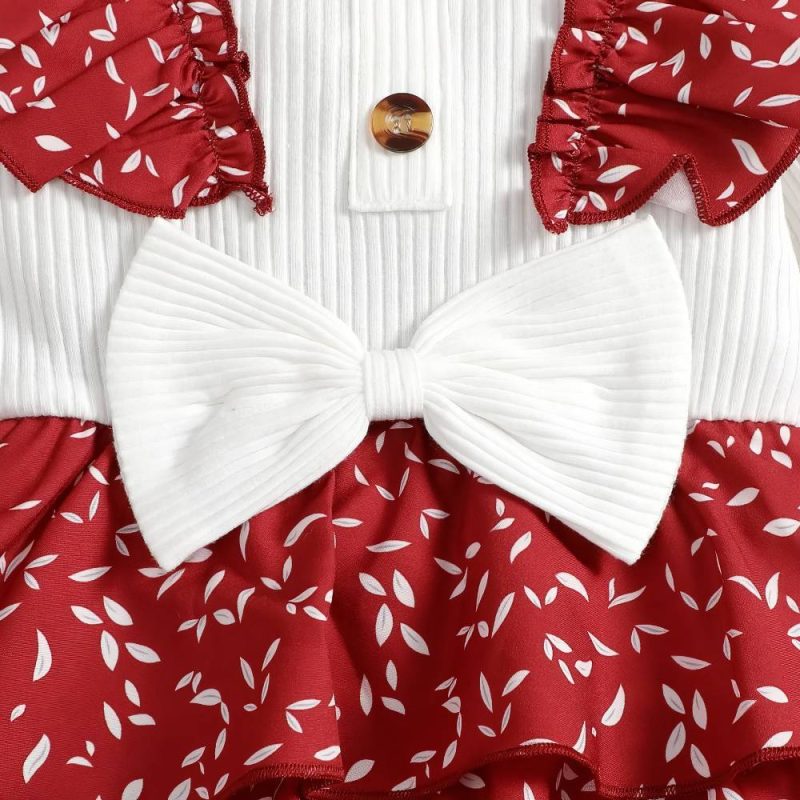 Robe Princesse Bébé Fille Rouge et Blanc – Valentine