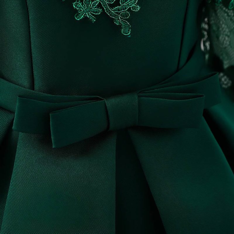 Robe Princesse Bébé Fille Verte Florale – Jade