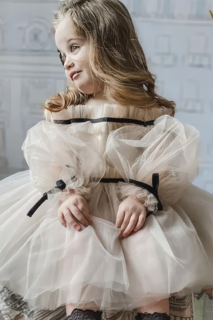 Robe Princesse Blanche Fille Cérémonie – Céline