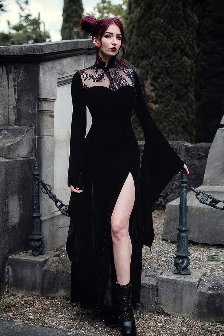 Robe Princesse Noire Gothique – Raven