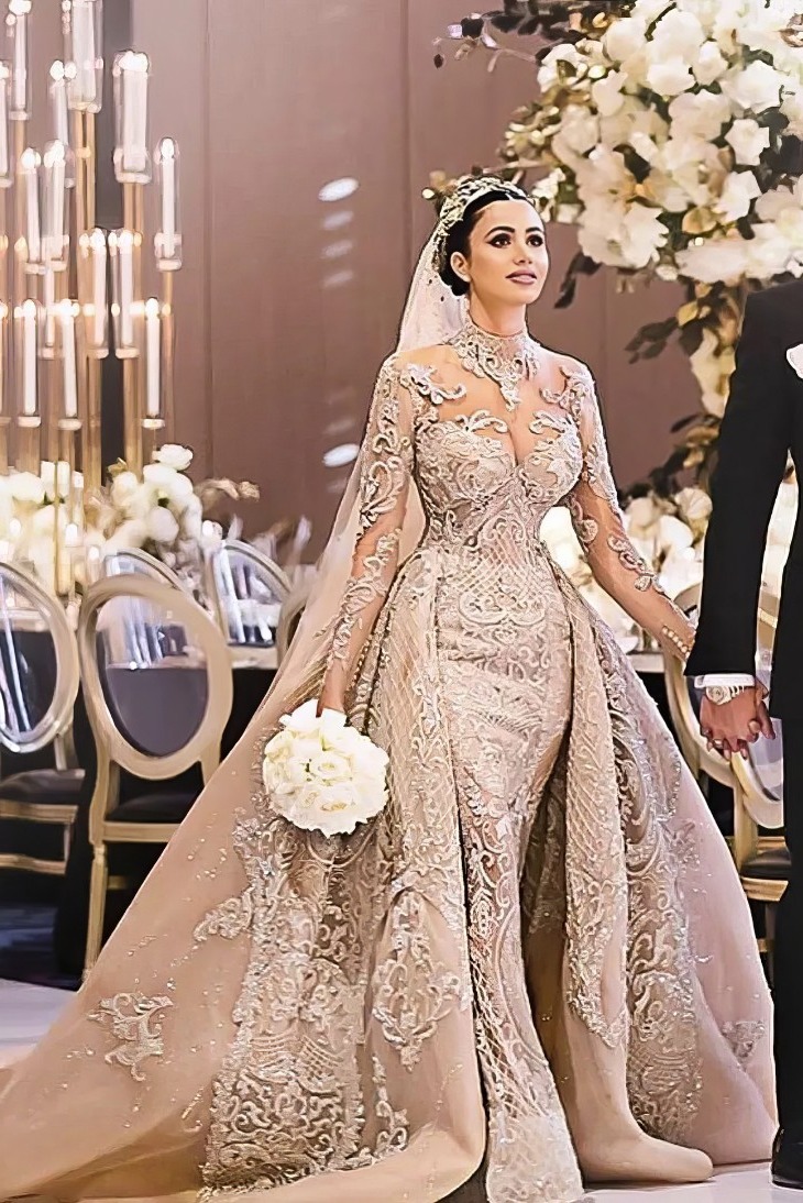 Robe de Mariée Princesse Florale Arabe – Yasmin